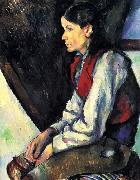 Paul Cezanne Knabe mit roter Weste oil painting on canvas